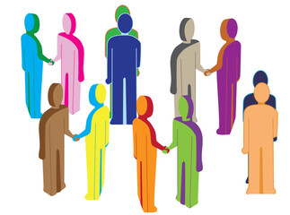 ビジネスのネットワークをイメージしたイラスト