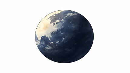 Dark planet sunrise, space, illustration, background