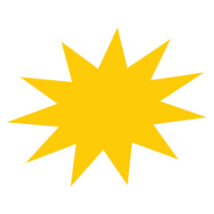 bursting shape speech bubbles set. starburst and sunburst cartoon with different color isolated on white background