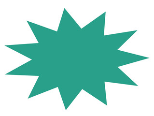 bursting shape speech bubbles set. starburst and sunburst cartoon with different color isolated on white background