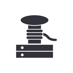 Bollard solid icons, minimalist vector illustration ,simple transparent graphic element .Isolated on white background