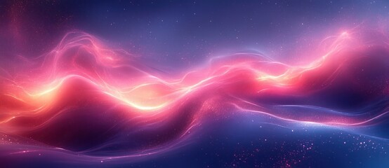 Fototapeta premium Futuristic Abstract Light Trails Background in Blue and Purple Fluid Art