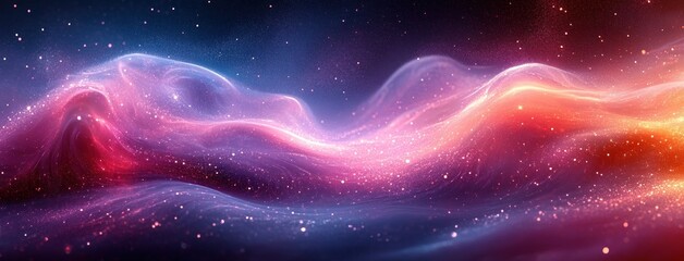 Fototapeta premium Vibrant Pink to Purple Abstract Background with Soft Bokeh and Fluid Shapes