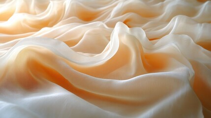 Obraz premium Serene Abstract Landscape with Flowing Fabric and Soft Light for Minimalist Design Concept