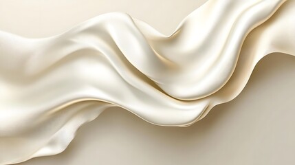 Obraz premium Elegant Draped Cream Fabric Abstract Design