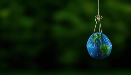 A globe suspended, symbolizing global awareness and environmental responsibility.