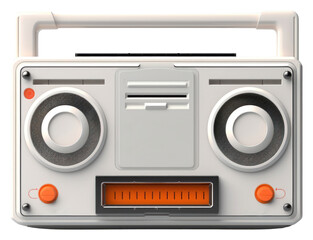 Fototapeta premium PNG retro vintage boombox radio