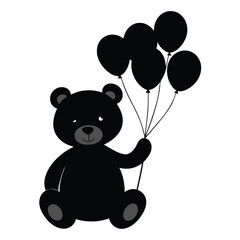 Cute Animal Silhouette Vector Illustration Set