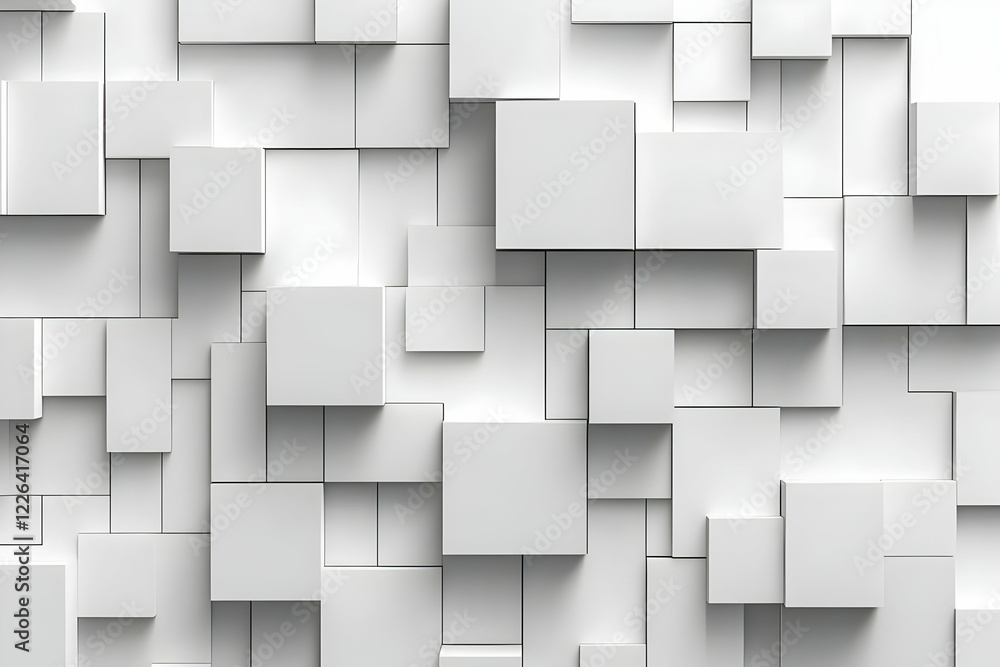 Poster white cube abstract background texture