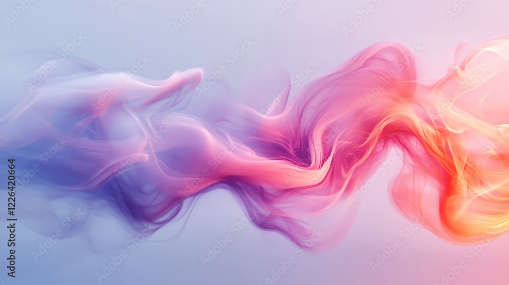 Poster abstract flowing color stream: dynamic and vibrant hues