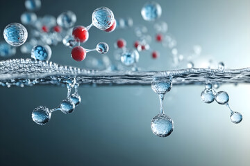 Illustration Depicting the Principle of Osmosis Across a Semi-Permeable Membrane for Educational Purposes