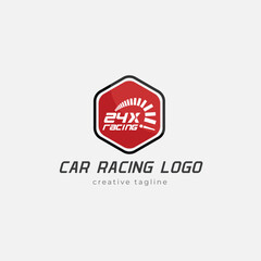 Fototapeta premium Car Racing logo, Car logo, race, speed logo template
