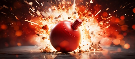 Red Bomb Explosion: A Fiery Visual Spectacle