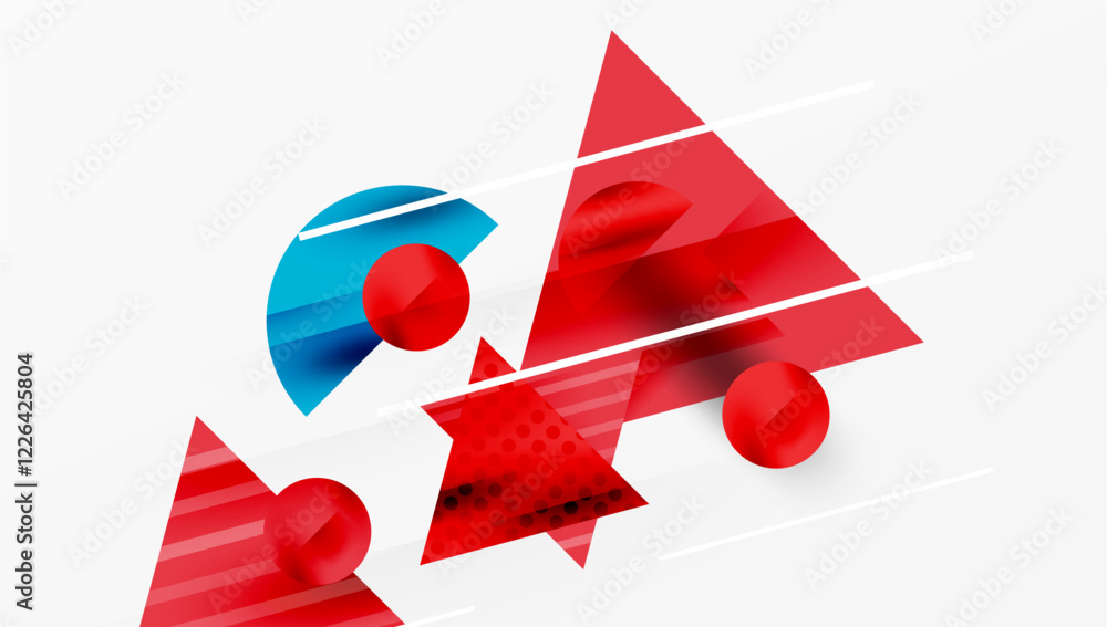 Poster sleek abstract background - layered triangles with vibrant gradient tones. semi-transparent shapes a