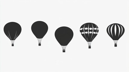 silhouette of hot air balloon