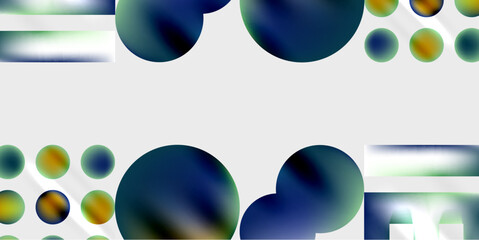 Circles and triangles modern art. Vector Illustration For Wallpaper, Banner, Background, Card, Book Illustration, landing page