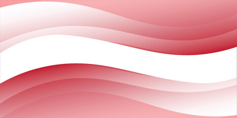 Red wave curve, red wave corner shape for element, stripes ribbon red graphic, vector