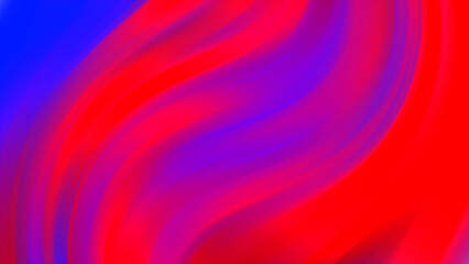 Abstract colorful wave design with smooth flowing lines in red, blue, and purple, creating a soft and energetic backdrop pattern with satin-like texture