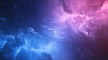 Fototapeta premium Abstract Nebula Galaxy Space Background with Pink and Blue Light and Stars Shining