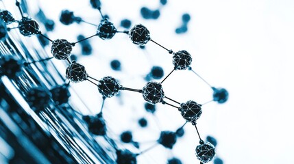 Abstract Network  Connected Dots  Data Science  Digital World  3D Wave Landscape