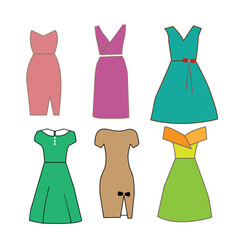 A colorful dress  set design for woman
