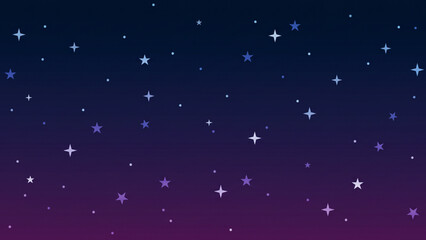 A vector space backdrop. A charming flat-style template embellished with stars scattered across outer space