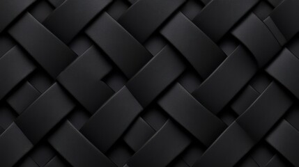 Naklejka premium Intricate black woven pattern with a modern and elegant aesthetic for design projects.