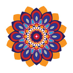  Hindu cultural colorful mandala design