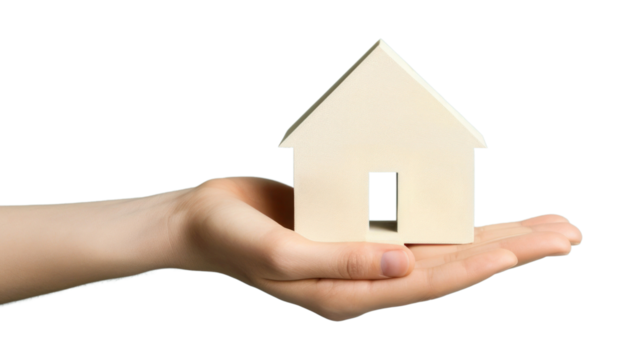 PNG Hand holding white paper house finger architecture investment. - Powered by Adobe