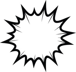 Swirl and spiral Comic And explosion speech bubble vector, swirl and spiral Comic And explosion speech bubble silhouette or line art vector illustration