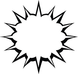 Swirl and spiral Comic And explosion speech bubble vector, swirl and spiral Comic And explosion speech bubble silhouette or line art vector illustration