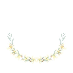 Hand Drawn Rose Gold Colored Flower Wreath. Floral Vector Design Element for Birthday, New Year, Christmas Card, Wedding Invitation, Marketing, Advertising and Presentation.