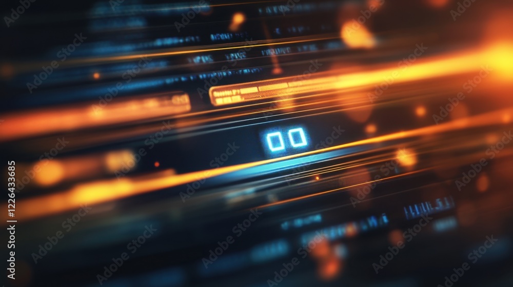 Poster modern web browser interface icon design - internet exploration concept