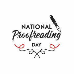 NATIONAL PROOFREADING DAY silhouette vector illustration