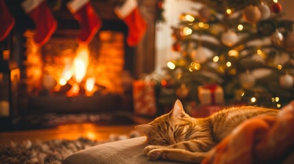 Santa workshop bustling with cheerful elves crafting toys and wrapping gifts in bright colors
