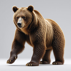 Obraz premium brown bear on a white background