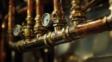 A gas boiler heat exchanger with visible copper pipes and aluminum fins.