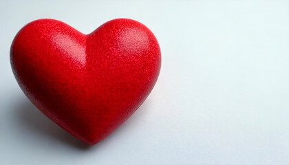 Fototapeta premium Simple Design of a Red Heart Object on a White Background