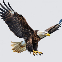 Obraz premium american bald eagleon white background, Golden eagle