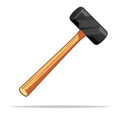 Sledge hammer vector isolated illustration