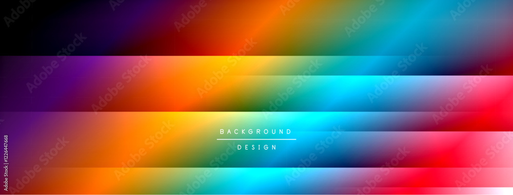 Poster colorful gradient with lines made of shadow and light. creative background