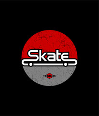 Skateboarding NYC design t-shirt vector illustration