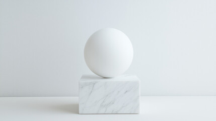 Minimalist Marble Lamp: A simple, elegant table lamp features a smooth, white spherical shade atop a square marble base, creating a modern and sophisticated ambiance. 