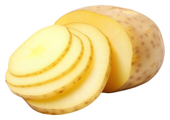 PNG Sliced potato vegetable plant food.