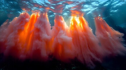 Coral Reef at Sunset Glow