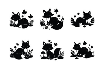 Obraz premium Charming adolescents fox sleeping on ground level