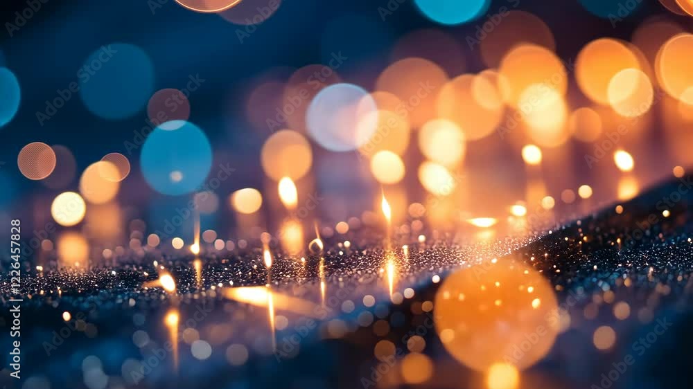 Poster glowing bokeh lights creating dynamic atmosphere with dreamy sparkles and vibrant colors
