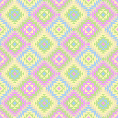 light color carpet. geometric ornament. vector seamless pattern. ethnic repetitive background. patchwork fabric swatch. wrapping paper. continuous print. design element for home decor, textile