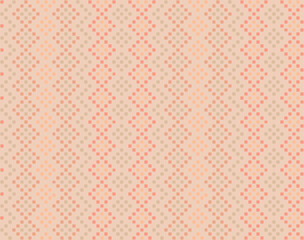 geometric folk carpet. hand drawn squares. vector seamless pattern. pixel decorative art. peach color repetitive background. fabric swatch. wrapping paper. design template for textile, linen