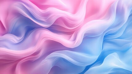 Obraz premium Soft flowing fabric in shades of pink and blue creating a dreamy and elegant abstract design